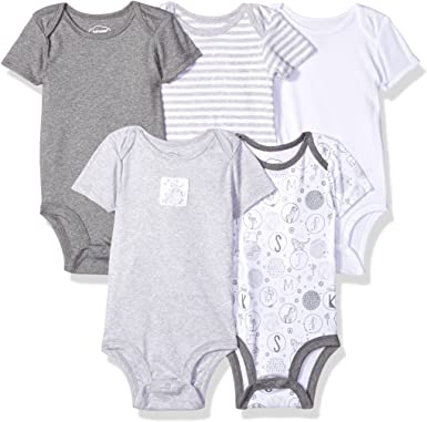 Lamaze Baby Organic Essentials 5 Pack Shortsleeve Bodysuits