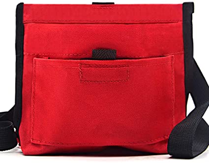 Wellbro Dog Treat Pouch, Handy Pet Training Waist Bag with Fast Spring Hinge and Front Pocket, Easy to Carry Treats and Toys, for Rapid Reward to Pets