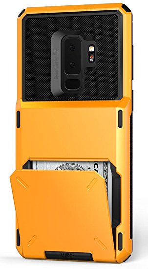 Galaxy S9 Plus Case :: VRS :: Full Body Protective Armor :: Hybrid Card Slot Holder :: ID Credit Card Travel Wallet for Samsung Galaxy S9 Plus (Damda Folder - Volcano Yellow)