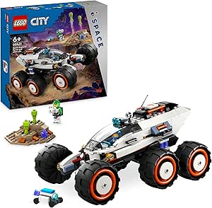 Lego City Le Rover d’Exploration Spatiale et la Vie Extraterrestre, Jouet de Véhicule Spatial, Cadeau pour Enfants Dès 6 Ans avec 2 Minifigurines, Figurines de Robot et Extraterrestre 60431