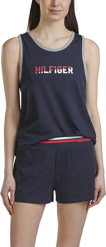 Tommy Hilfiger Women's Cotton Blend Tank Top Pajama Sleep Set