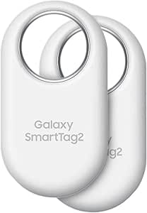 Samsung SmartTag2 (2023) Bluetooth   UWB, IP67 Water and Dust Resistant, Findable via App, 1.5 Year Battery Life (2-Pack) - White (Renewed)