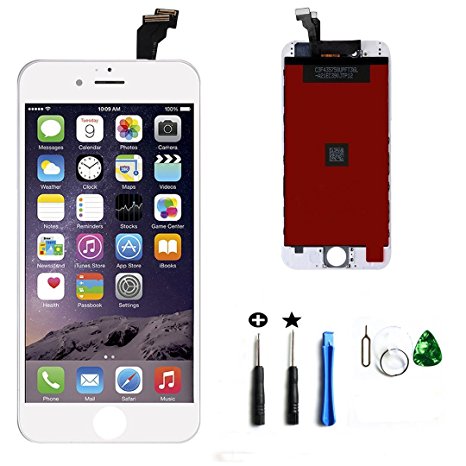 Replacement LCD Display & Touch Screen Digitizer Assembly iPhone 6 4.7inch (Free tool kit included) (White)