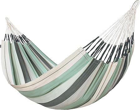 LA SIESTA® Modesta Organic Cotton Hammock - Indoor Outdoor Hammock, Bedroom Backyard Porch Patio Hammock Tree Hammock - Extra Large Fabric Hammock Bed, 2 Person Hammock - Max 440 Lbs, King, Olive