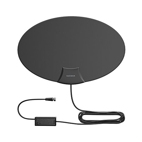 Elecwave EA03 HDTV Antenna, HDTV Antenna 70 Miles Range Indoor Amplified Antenna with High Performance,10 ft Coaxial Cable, Black