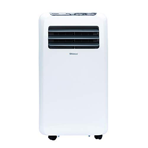 Shinco SPF2-12C 12,000 BTU Portable Air Conditioner,Dehumidifier Fan Functions,Rooms up to 400-550 sq.ft, Remote Control, LED Display, White