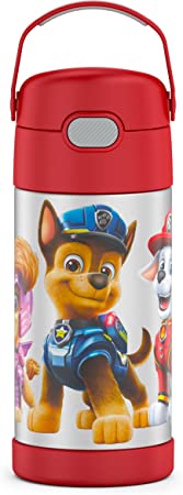 THERMOS FUNTAINER 12 Ounce Stainless Steel Kids Bottle, Paw Patrol Movie