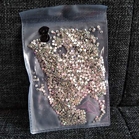 Top Grade 2880pcs SS8 2.5mm Round Rhinestones for Nails Crystals AB Nail Art Rhinestones Flatback Glass Gems Stones Beads for Nails Decoration Accessories Crafts Eye Makeup Clothes Shoes (2880pcs SS8)