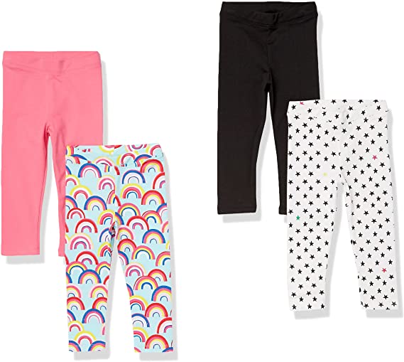 Spotted Zebra Girls and Toddlers' Leggings, Multipacks