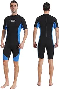 Wetsuits for Men Women, Mens 3MM Shorty/FullWetsuit Neoprene Wetsuit Womens Full Body in Cold Water Keep Warm for Diving Surfing Snorkeling Kayaking