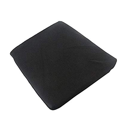 Highliving ® Memory Foam Wedge Support Cushion Car Office Back Pain Height Boost (Black)