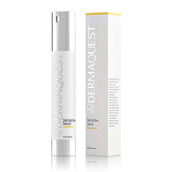 DermaQuest Dermaclear Acne Serum - Anti Aging & Brightening Face Serum Infused With Glycolic, Salicylic, & Azelaic Acid & Niacinamide - 1 Oz.