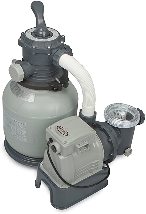 Intex Krystal Clear Sand Filter Pump for Above Ground Pools, 12-inch, 110-120V with GFCI