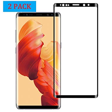 Dopoo Galaxy Note 9 Screen Protector [2 Pack], Tempered Glass Screen Saver 3D Full Coverage HD Ultra Clear 9H Hardness Guard Film for Note 9 [Anti-Fingerprint Anti-Bubble Anti-Scratch]