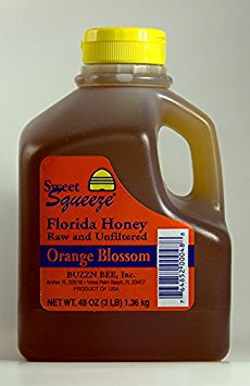 Raw Florida Honey - Orange Blossom - Unpasteurized & Unfiltered - 3lb (48oz) Jug