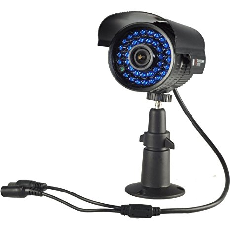 6mm Lens Color CCTV Camera 1000TVL IR Bullet Day Night 36 Infrared LEDs Outdoor Home Security Camera with Bonus Power Supply & Bracket