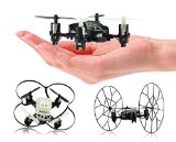 Top Race 4-Channel Micro Mini-Drone Rolling Quadcopter with Wheels Fly Roll and Flip TR-MQ3