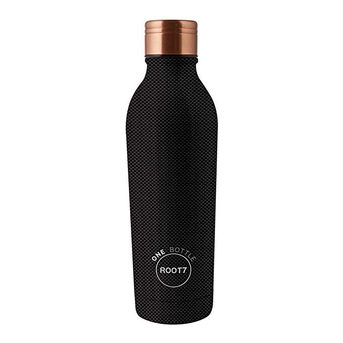 Root7 OneBottle™ | 500ml | Copper Insulated Thermal Water Bottle, Double Walled Stainless Steel, BPA Free, Leak-Proof Bottle for Hot & Cold Drinks