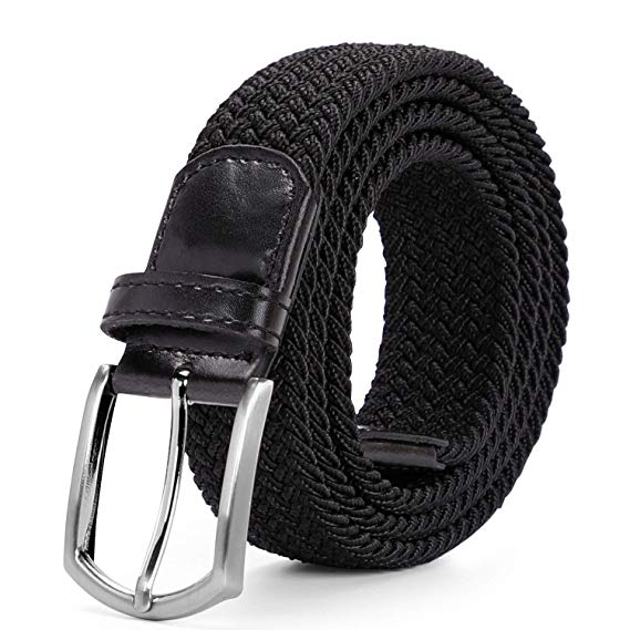 Braided Canvas Stretch Belt Elastic Casual Belt for Men/Women/Junior 1.3"Wide