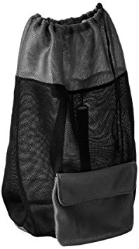 Homz Air, Black and Grey Large Mesh Backpack Laundry Bag,