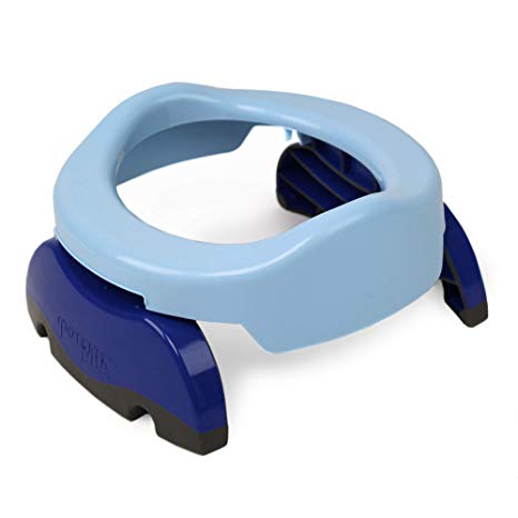 Potette Plus 2in1, Portable Potty & Toilet Trainer Seat, Blue/Navy