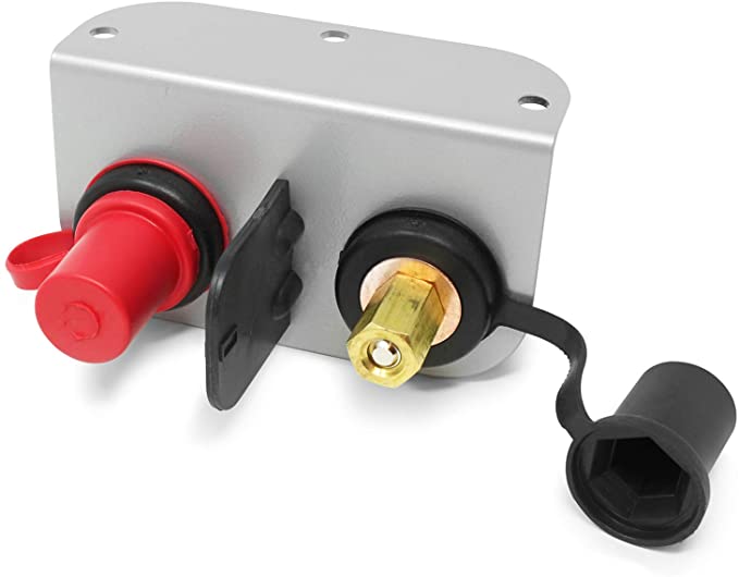 Heavy Duty Remote Battery Charging and Jumper Terminals with Mounting Bracket, Made in the USA