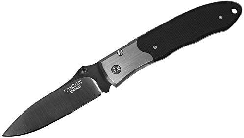 Camillus Carbonitride Titanium Folding Knife with G10 and Stainless Steel Handle, 6.75-Inch