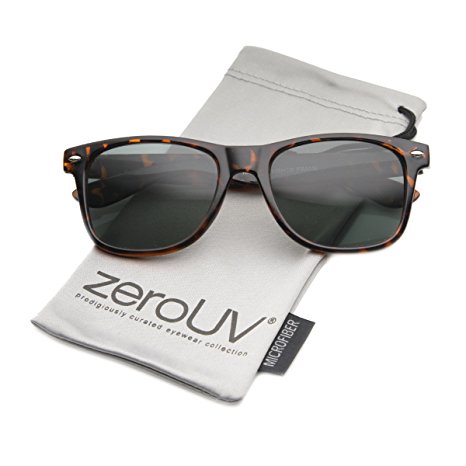 zeroUV - Classic Eyewear 80's Retro Large Horn Rimmed Style Sunglasses