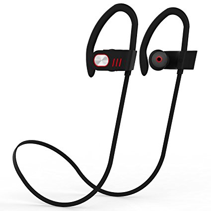 Wireless Headphones, ZOETOUCH Bluetooth Headphones V4.1 Sweatproof Noise Cancelling Headphones In Ear Stereo Sports Earbuds with Mic Handsfree for Work Out Gym and Jogging - Red