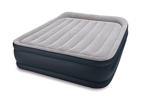 Intex Deluxe Pillow Rest Raised Air Bed Queen Size #67736