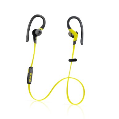 Bluetooth Headphones TONESOUL Wireless Sports In-ear Stereo Headsets Sweat-proof Earbuds-Yellow