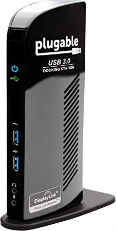 Plugable UD-3900 USB 3.0 Dual Display universal docking station for Windows (the highest resolution 2048x1152 HDMI and DVI / VGA port, Gigabit Ethernet port, audio input and output, USB 3.0 port x2, USB 2.0 port x4,20W AC power with adapter)