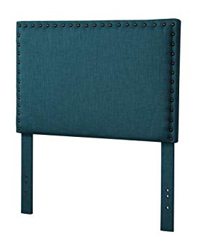 Acme Furniture 39115Q Sabina Headboard Only Only, Queen, Blue Linen