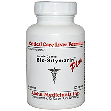 Organic Raw Milk Thistle Extract by Aloha Medicinals - Enteric Coated Bio-Sylmariin Plus - - 500mg 60 Enteric Coated Caps