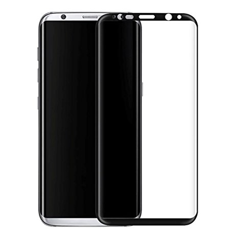 Samsung Galaxy S8 Edge to Edge Premium Full front Body Covered Tempered Glass (BLACK)