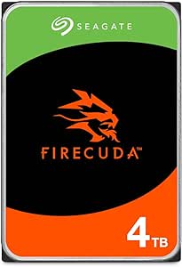 Seagate FireCuda HDD, 4 TB, Internal Hard Drive HDD - 3.5 Inch CMR SATA 6 Gb/s 7,200 RPM 256 MB Cache 300 TB/year, 3 year Rescue Services (ST4000DXZ05)