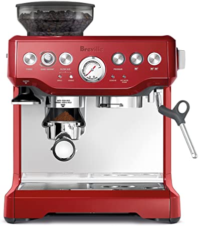 Breville BES870CBXL Barista Express Espresso Machine, Cranberry Red