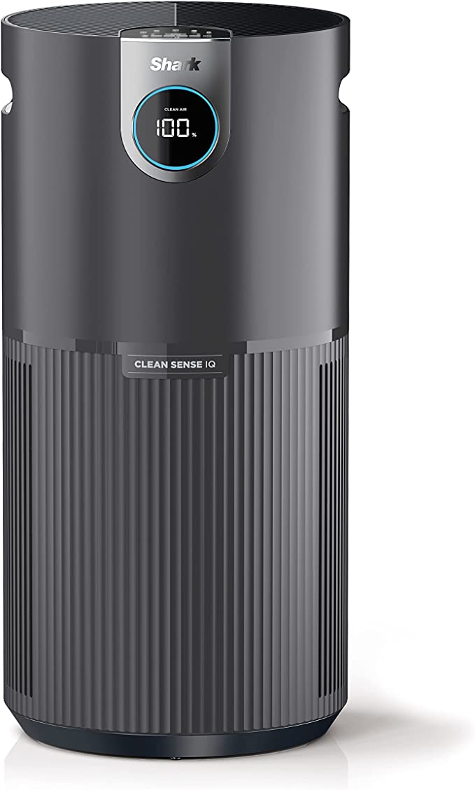 Shark HP202 Air Purifier MAX with True HEPA, Microban Antimicrobial Protection, Cleans up to 1200 Sq. Ft and 99.98% of particles, dust, allergens, viruses, smoke, 0.1–0.2 microns, Odor Lock, Grey