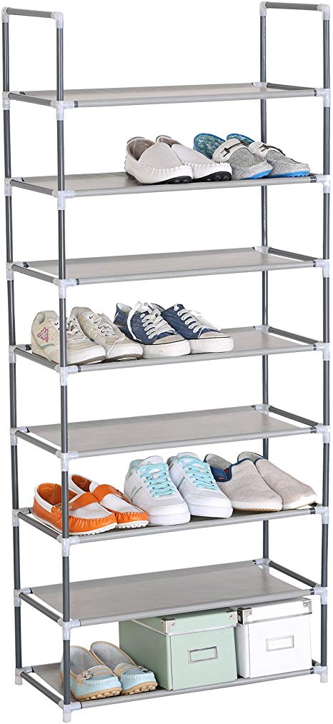 WOLTU Heavy Duty 8 Tiers Shoe Rack Stand Shelves Storage Organizer for 30 Pairs Shoes