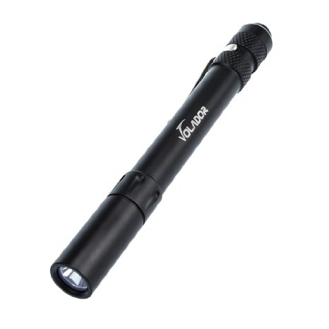 Volador Pen LED Flashlight, Mini LED Flashlight Pen with Cree XM-G2 R5 300lm Penlight Powered By 2 AAA Batteries (Not Include)