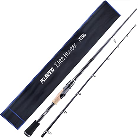 PLUSINNO Elite Hunter 7FT Fishing Rod, IM 6 Graphite Spinning Rod and Casting Rod, Stainless Steel Guides with SiC Inserts