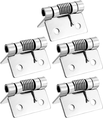 uxcell Self Closing Spring Hinge 0.98" Stainless Steel Brushed DIY Hardware for Door Cabinet Small Box 5pcs Per Pack