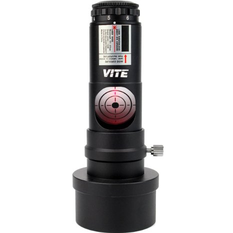 VITE Laser Collimator 1.25'' Metal with 2" Adapter and Battery 7 Bright Levels for Reflector Telescope Collimation