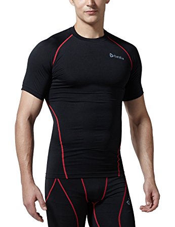 Tesla Men's Cool Dry Compression Baselayer Short Sleeve T Shirts R13