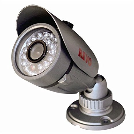 REVO America RCBS30-2 Indoor/Outdoor Bullet 600TVL Super High Resolution Camera - RJ12/BNC Type 80-Feet Nightvision