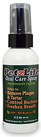 PetzLife Oral Care Spray, Peppermint, 2.2 ounces