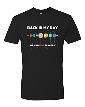 Panoware Men's Space Graphic T-Shirt | Back In My Day We Had Nine Planets