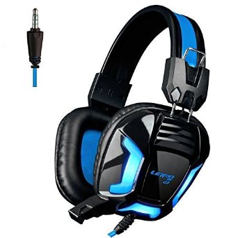 LETTON G3 3.5mm PC Gaming Stereo Headsets with Mic for PC/PS4/Laptop/Mobile/iPhone/iPad(Black)