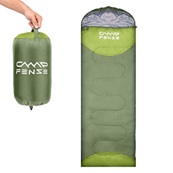 [70% OFF TODAY] CampFENSE Sleeping Bag (Temperature Rating: 30℉-60℉) Lightweight + Portable Backpacking Outdoor Hiking Camping Tools Gear for Kids Youth Adult Men Women with Storage Bag