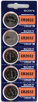 Sony CR2032 3V Lithium 2032 Coin Battery, 5 Pack